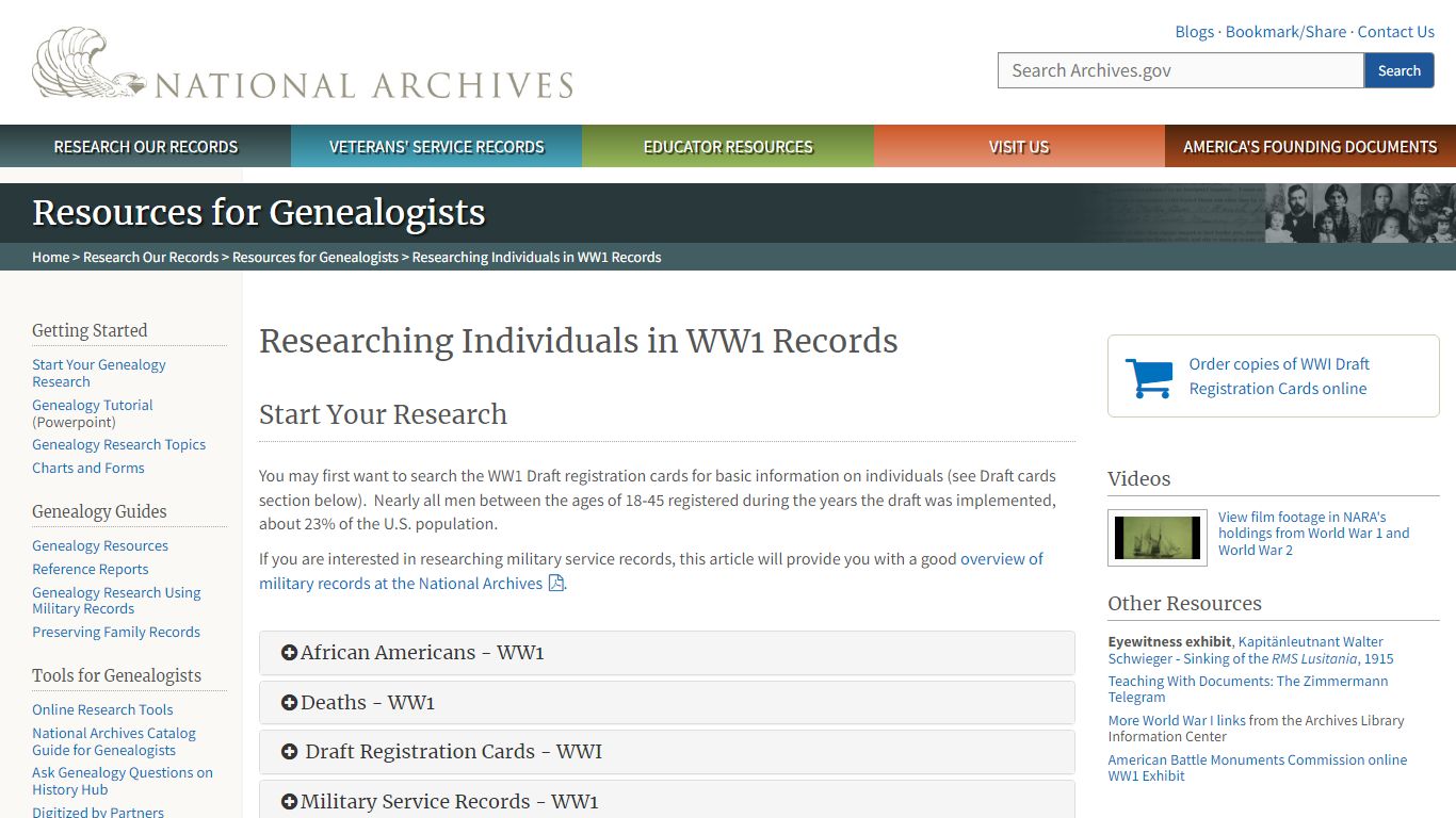 Researching Individuals in WW1 Records | National Archives